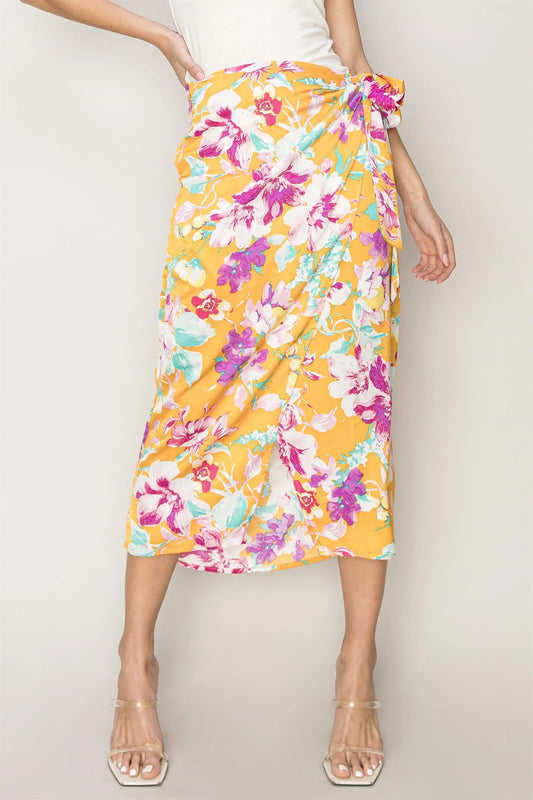 Karina Floral Wrap Skirt