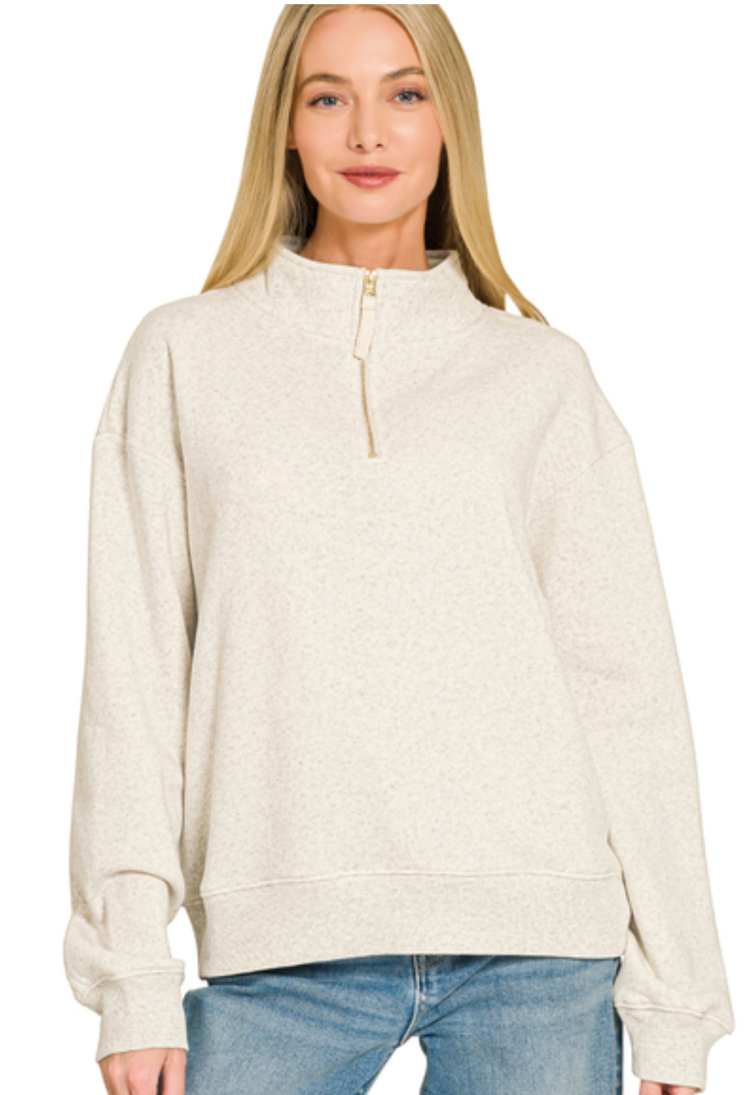 Giana Gold Zipper Pullover
