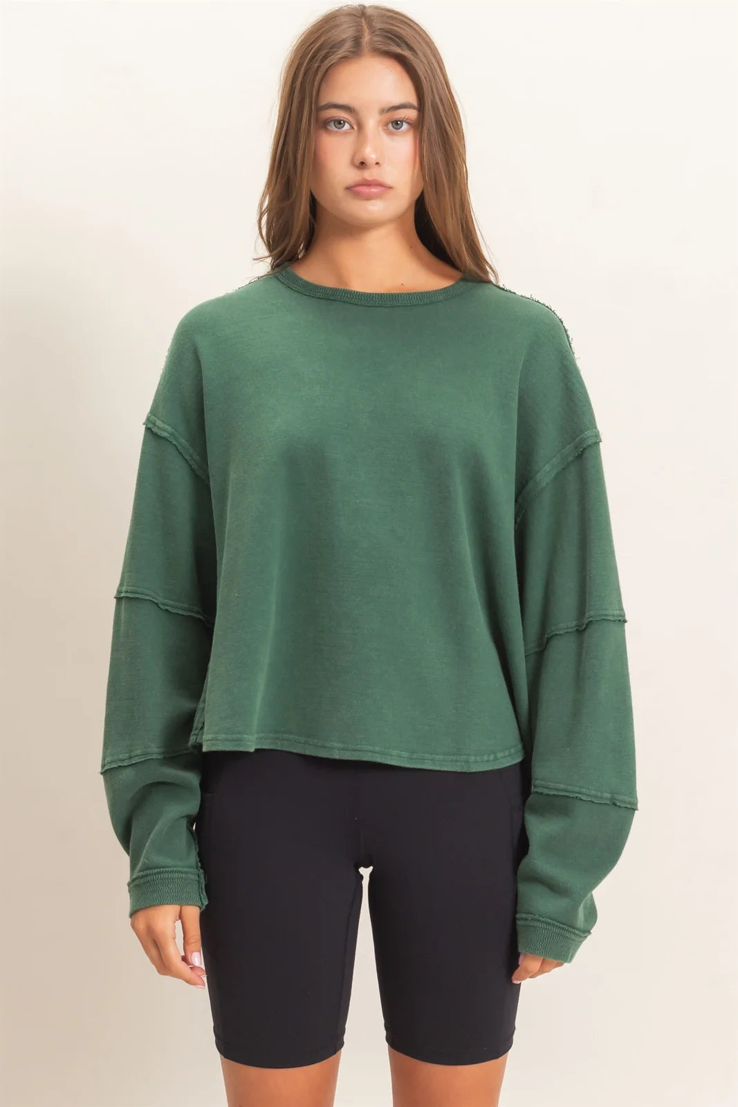 Melanie Mineral Washed Crew Neck
