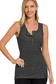 Henley Style Button Tank