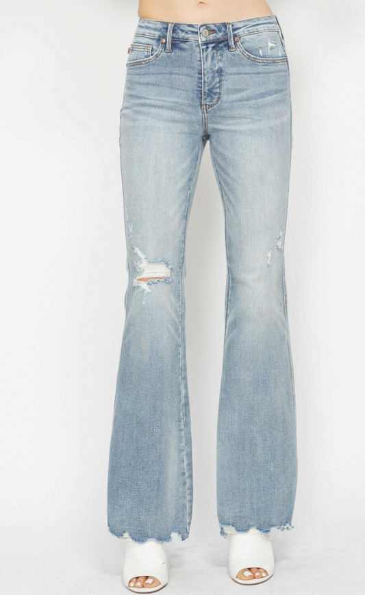 Judy Blue Mid-Rise Tummy Control Flare