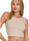 Nya Knit Boat Neck Cropped Tank