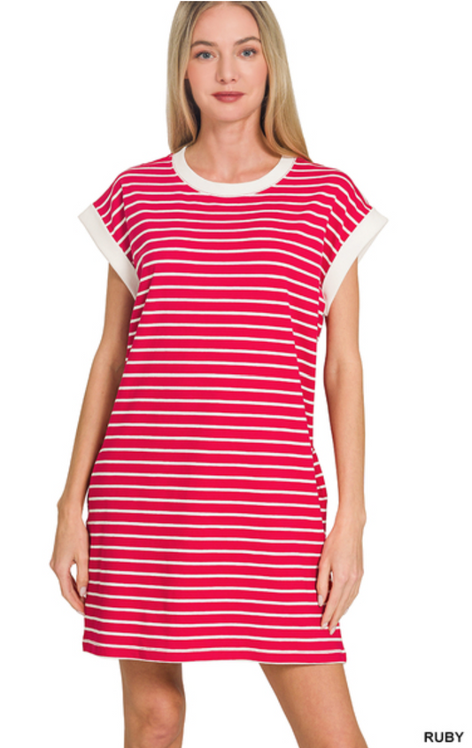 Roberta Striped Teeshirt Dress