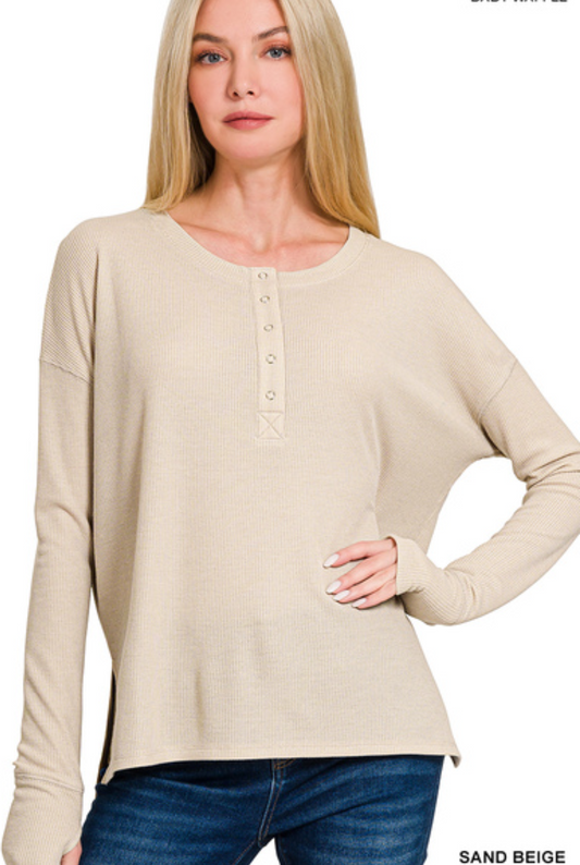 Soft Wash Henley Top