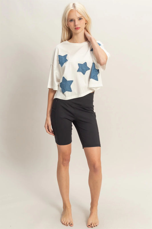 Raw Edge Star Top