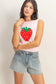 Strawberry knit Tank