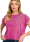 Cora Cuffed Tee Mineral Washed